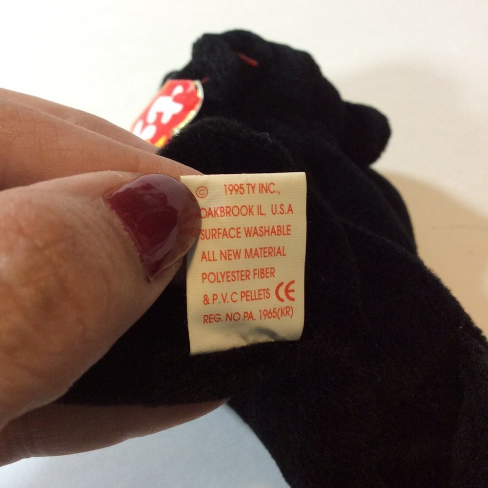 Ty Beanie Baby Velvet Black Panther Vintage - Picture 5 of 8